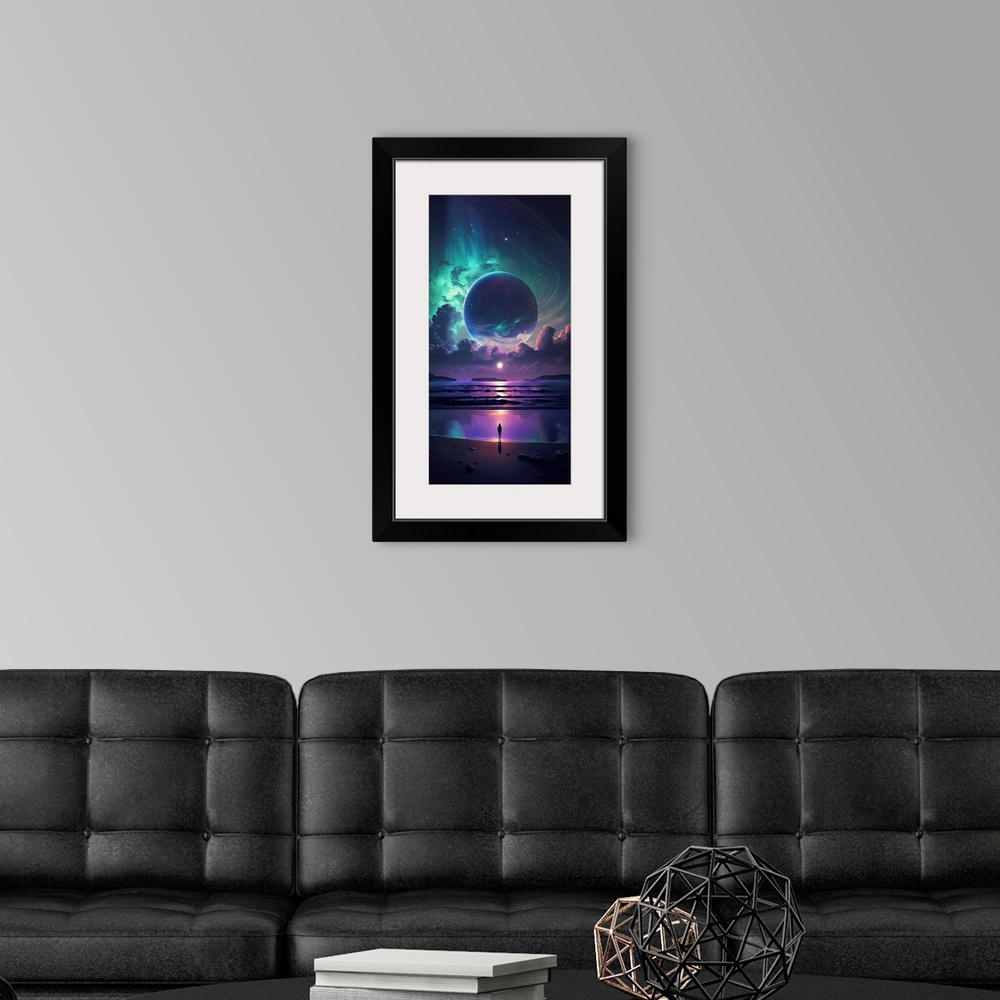 A modern room featuring Space Epic Purple III