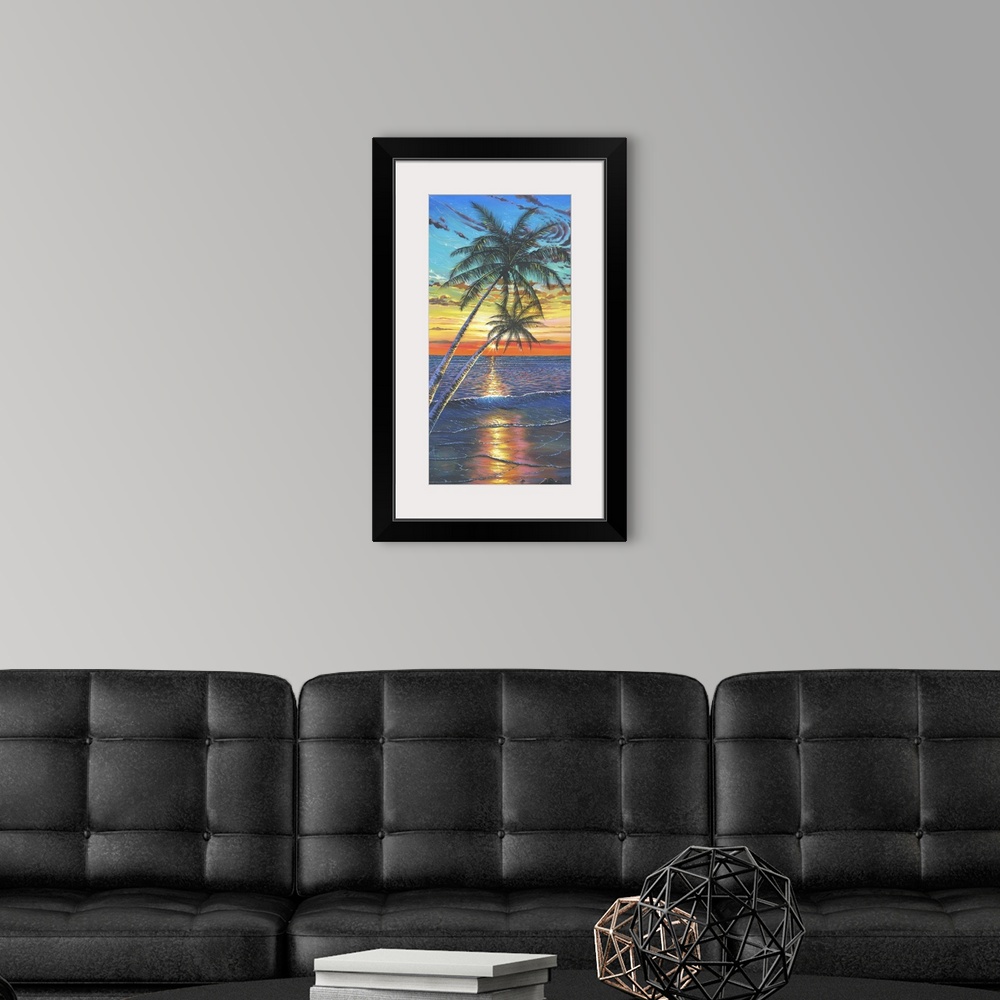 A modern room featuring Sunset Palms
