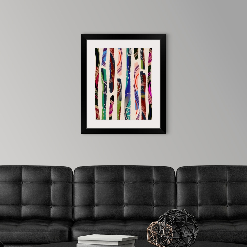 A modern room featuring Abstract Sticks 4
