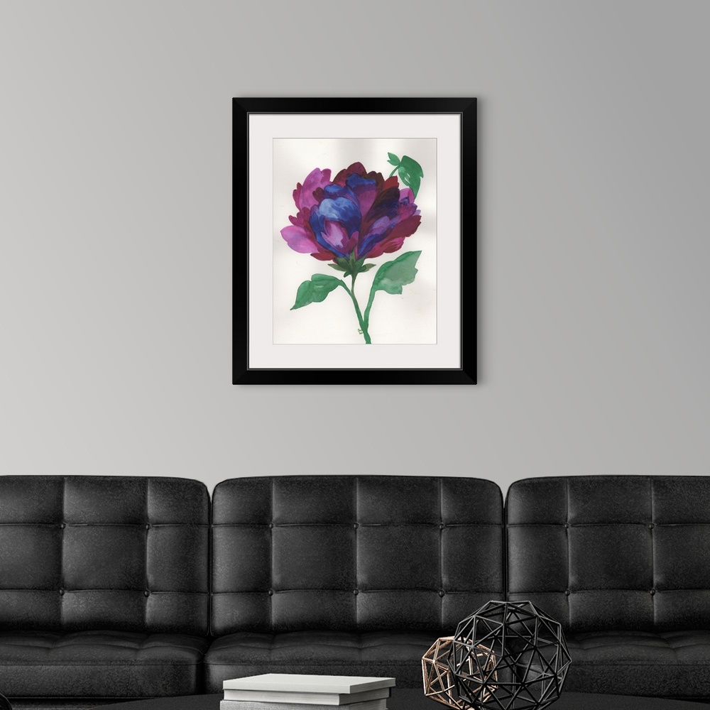 A modern room featuring Violet & Magnenta Peony