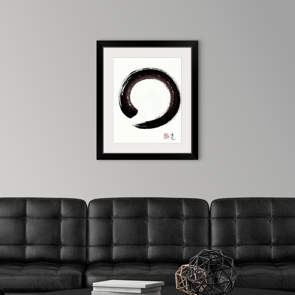 A modern room featuring The Enso represents the way of Zen as a circle of form and emptiness, void and fullness. The enso...