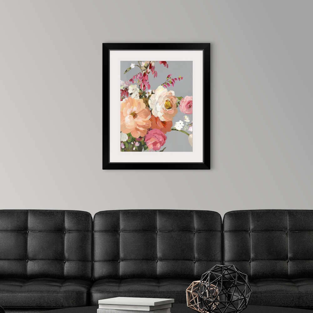A modern room featuring Flower Story I