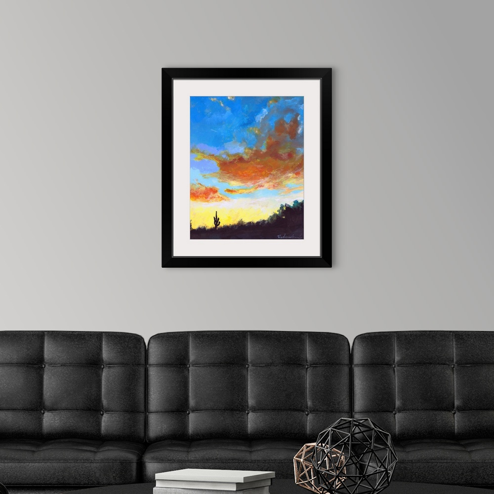 A modern room featuring Tucson Sunset