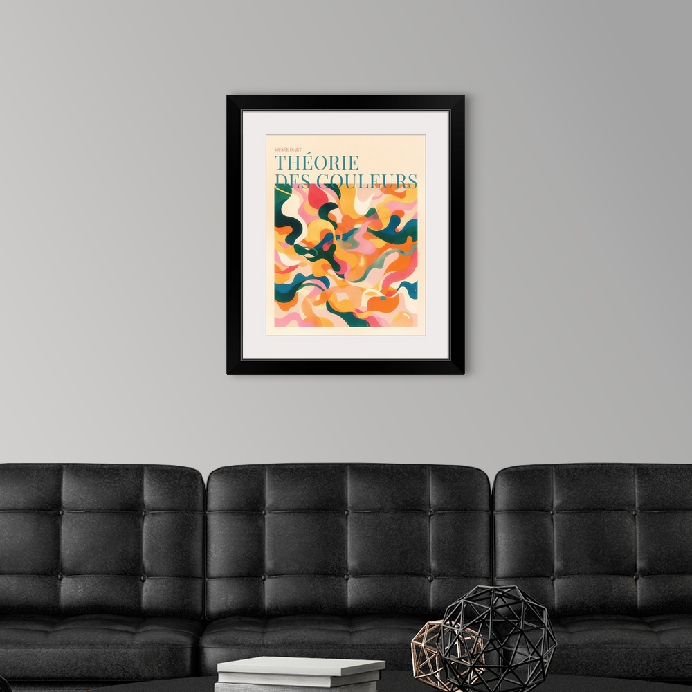 A modern room featuring Exhibition Poster - Color Theory