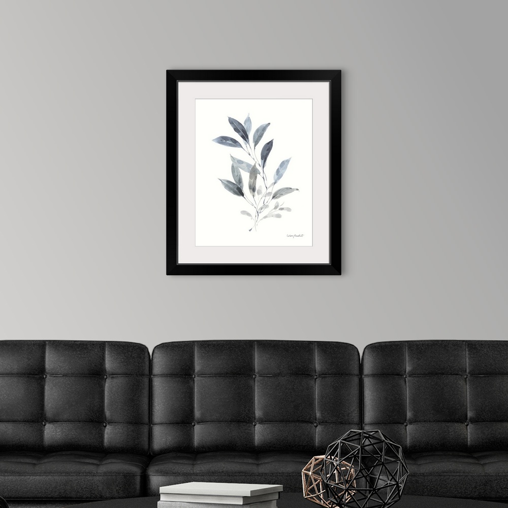 A modern room featuring Dancing Leaves VI