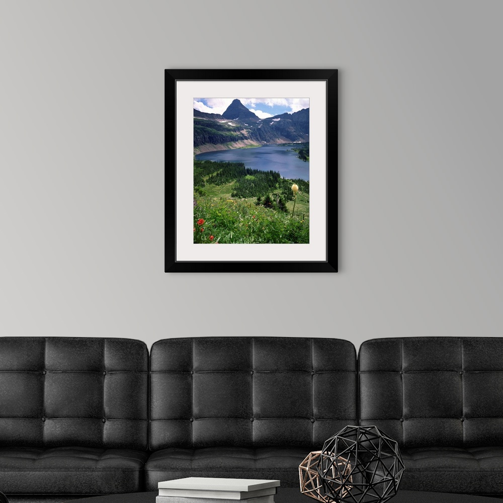 A modern room featuring Hidden Lake with Mount Reynolds, Glacier National Park, High Rocky Mountains, Montana