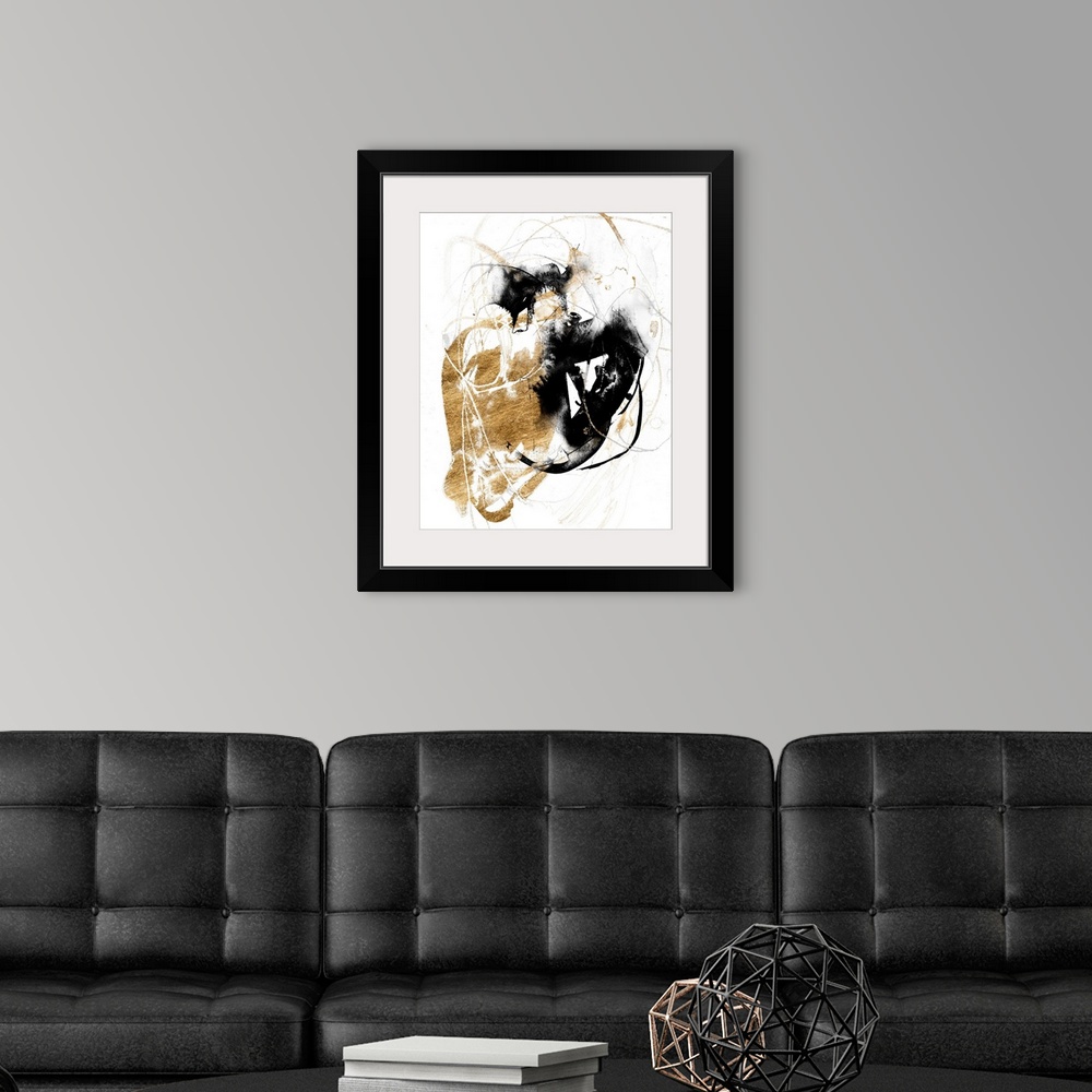 A modern room featuring Black and Gold Splash III