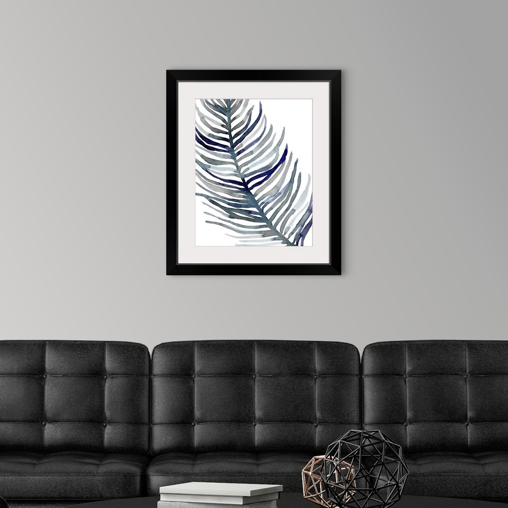 A modern room featuring Blue Feathered Palm I