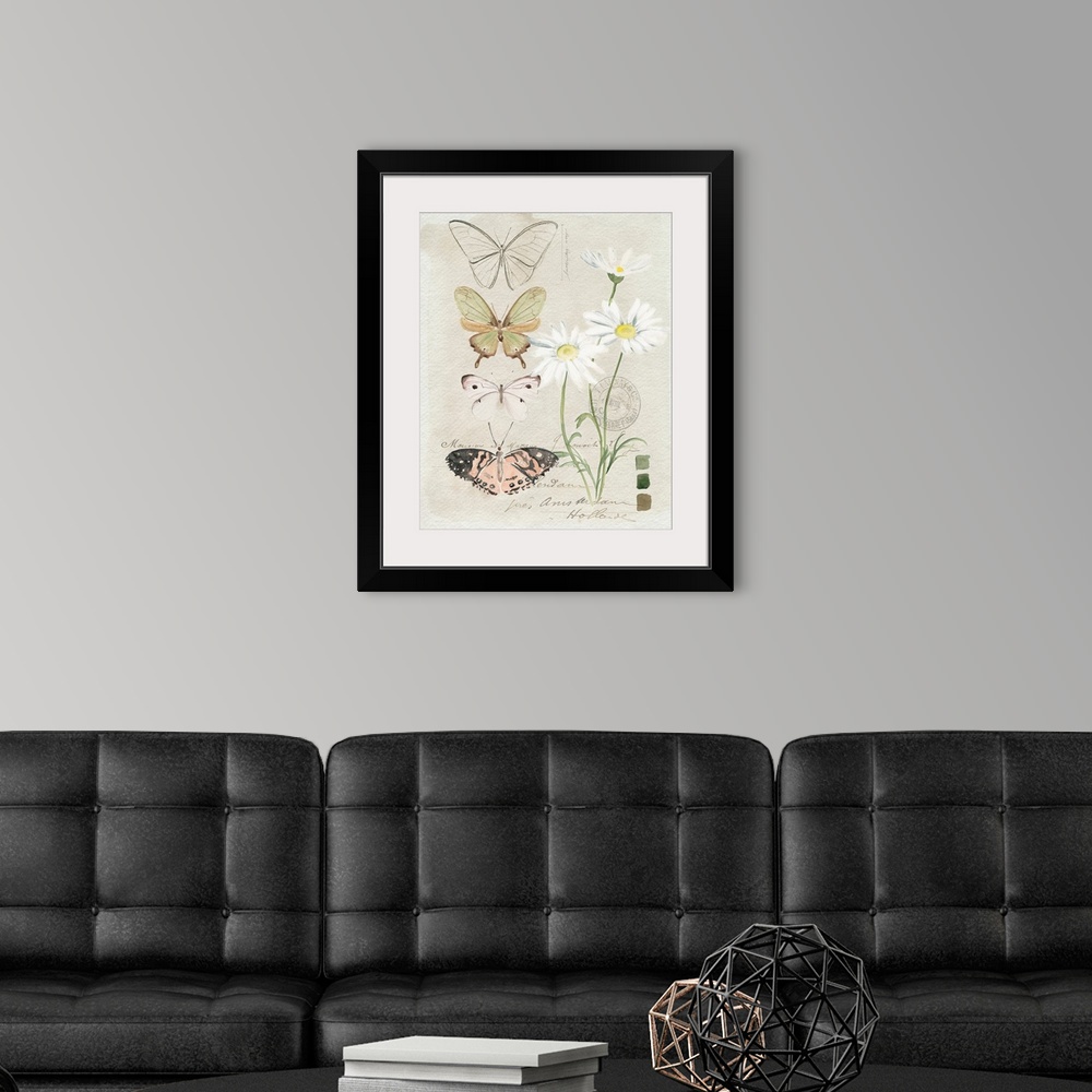 A modern room featuring Field Notes Florals IV