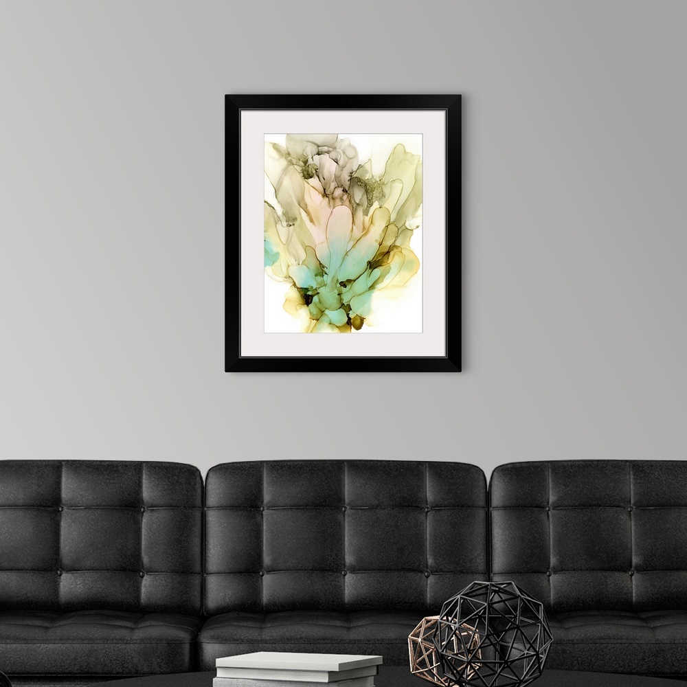 A modern room featuring Flowing Peony II