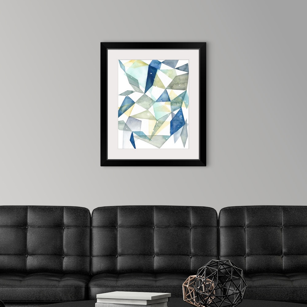 A modern room featuring Geometric Jewel Abstract I