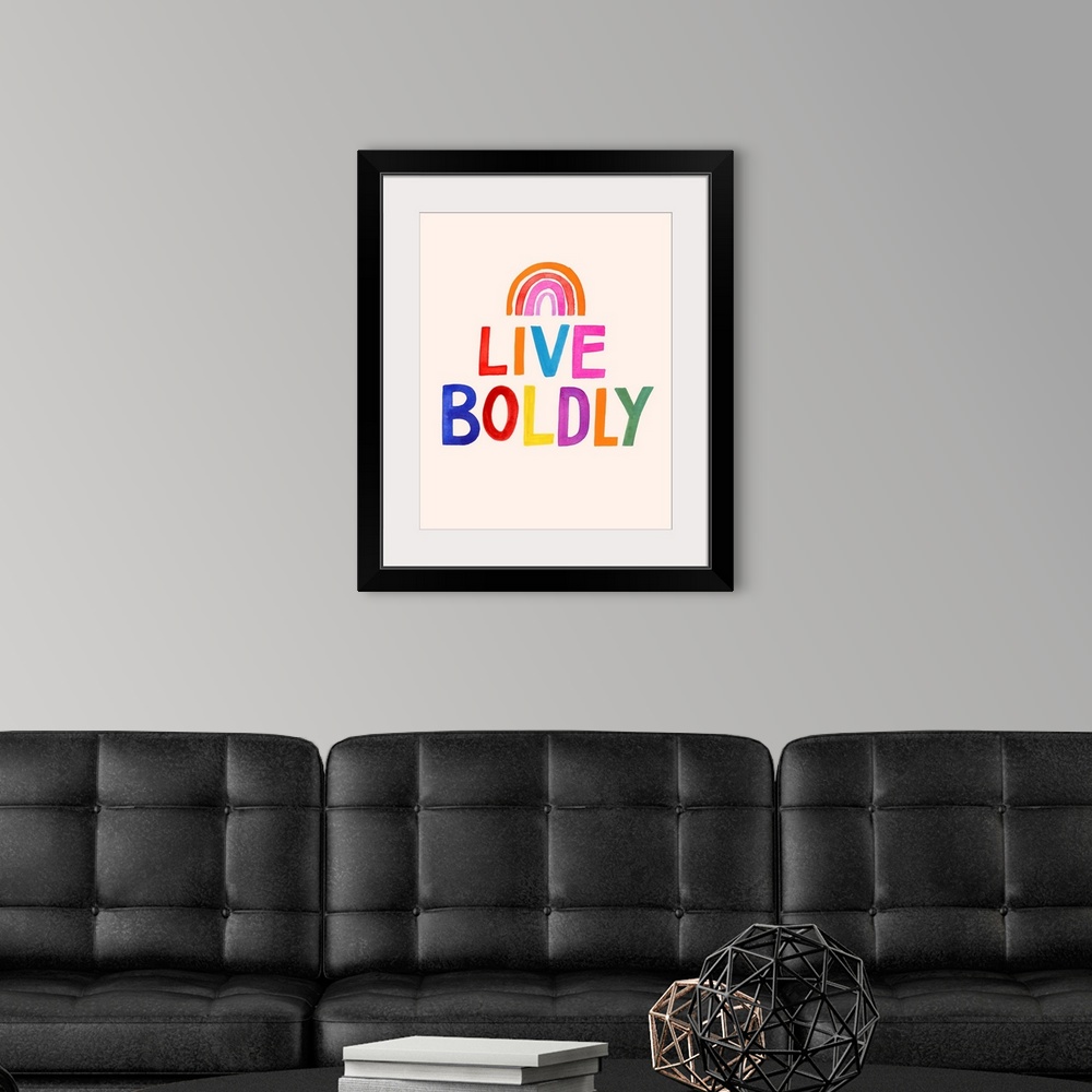 A modern room featuring Love Loudly I