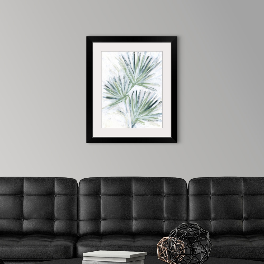A modern room featuring Palm Frond Fresco I