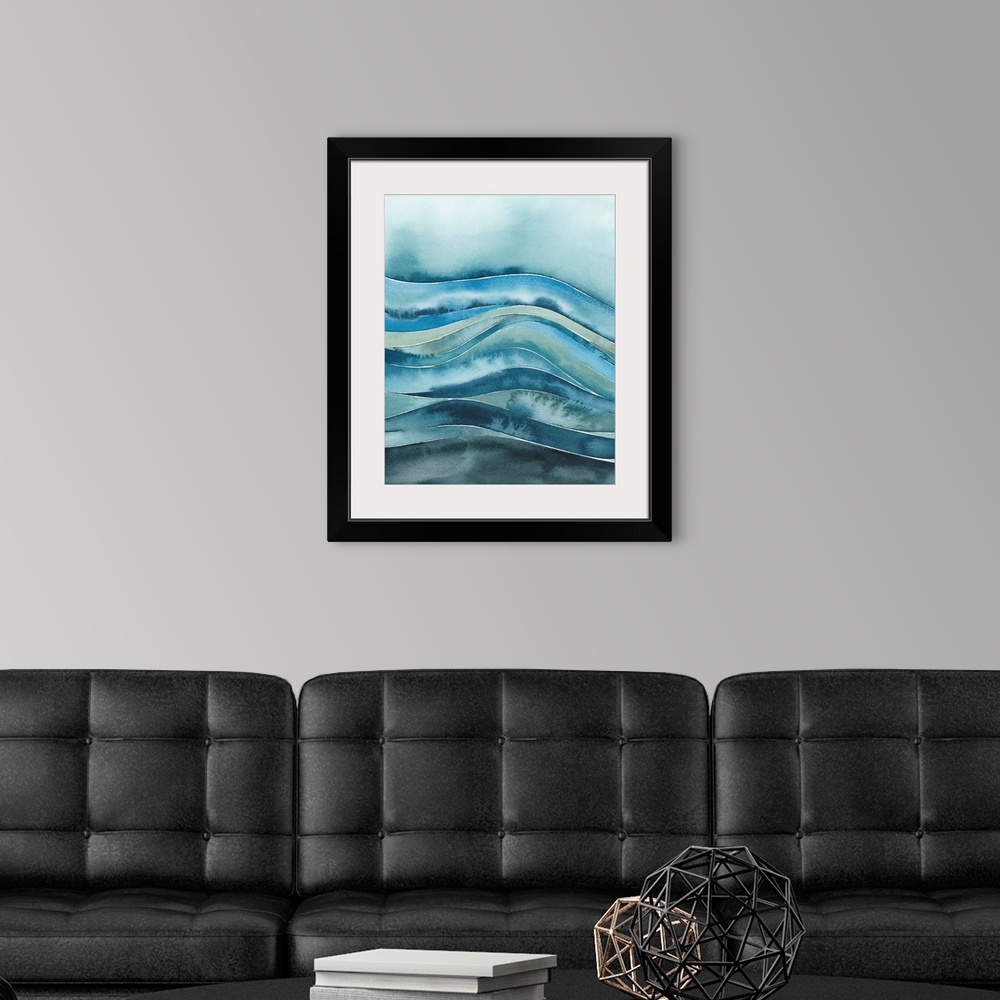 A modern room featuring Quiet Wave I