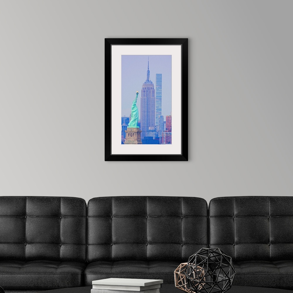 A modern room featuring Statue Of Liberty, Empire State Buillding And 432 Park Avenue