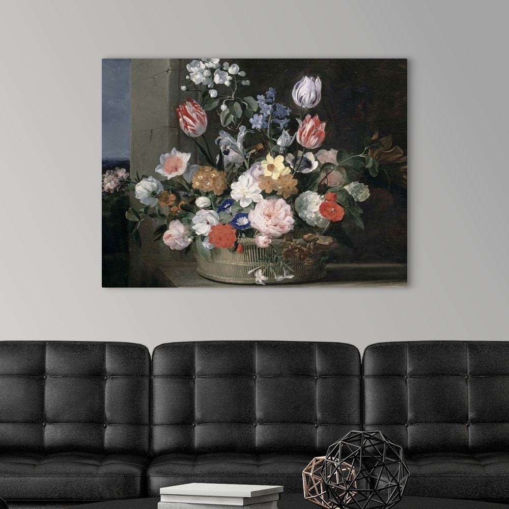 Flowers in a Basket, 1650-56 Wall Art, Canvas Prints, Framed Prints ...