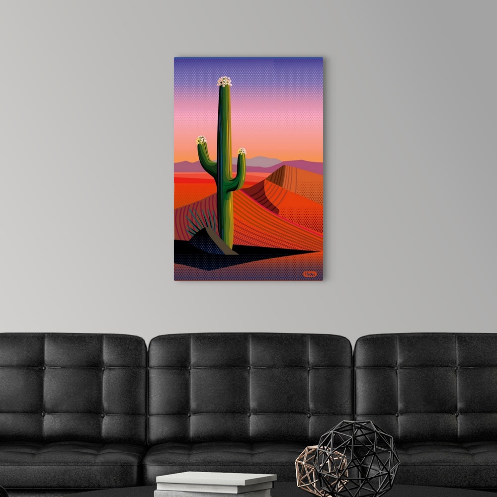 Saguaro Blossom Sunset Wall Art, Canvas Prints, Framed Prints, Wall ...