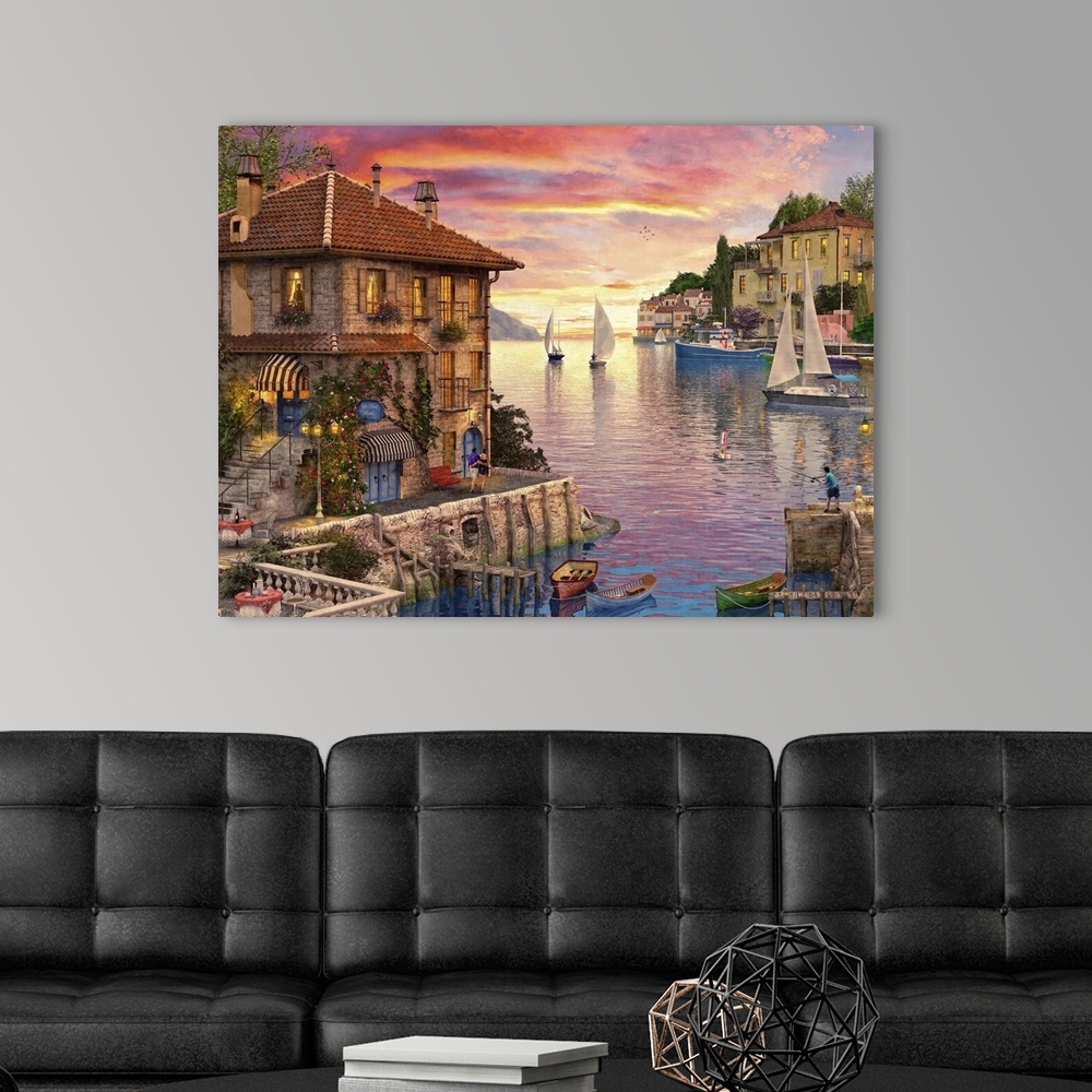 The Mediterranean Harbour Wall Art, Canvas Prints, Framed Prints, Wall ...
