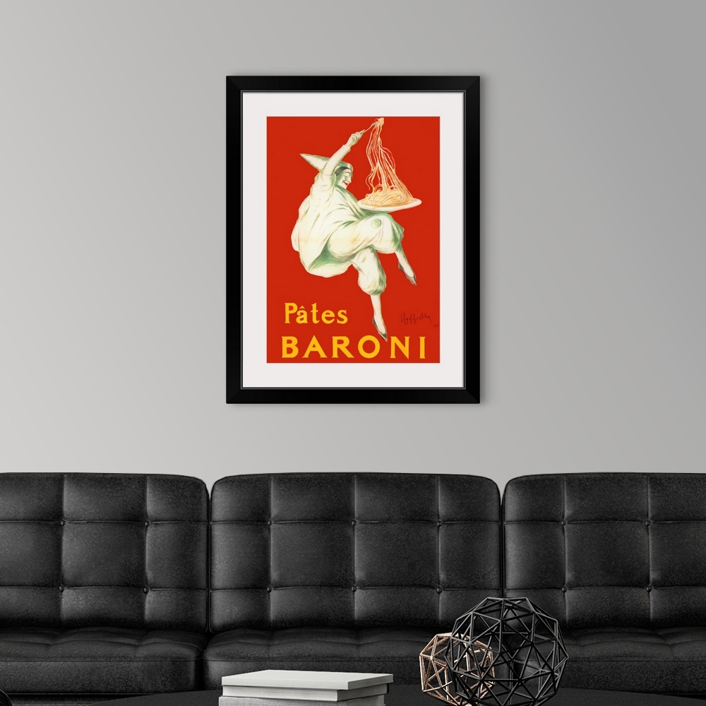 A modern room featuring Baroni - Vintage Pasta Advertisement