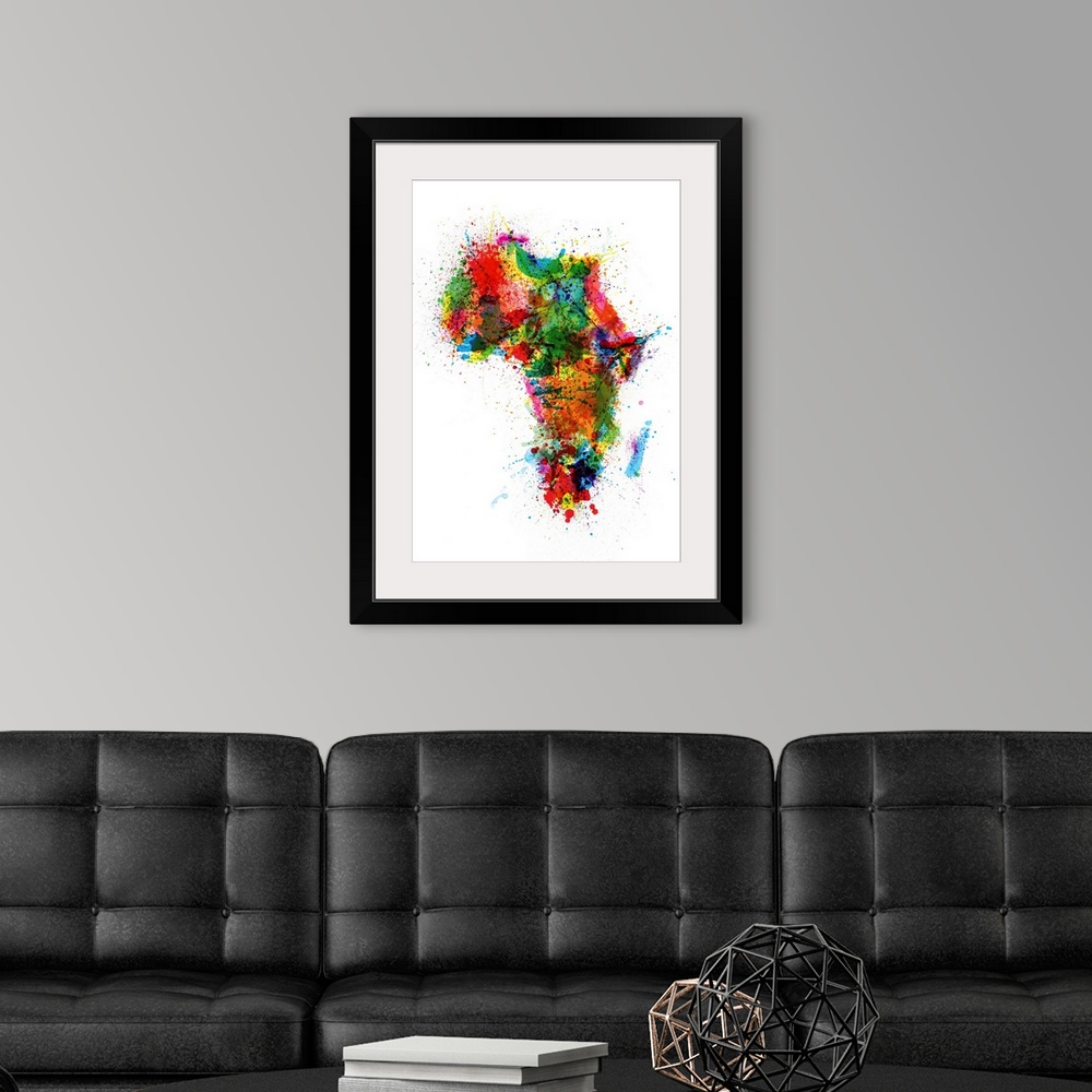 A modern room featuring Africa Paint Splashes