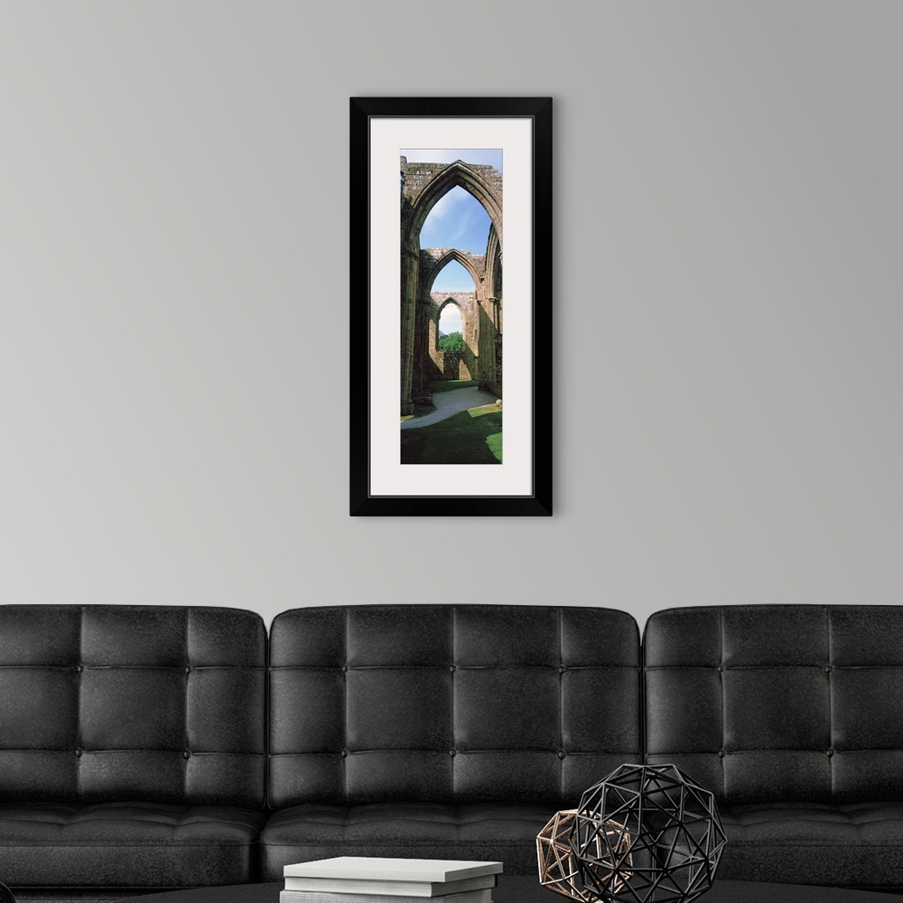 A modern room featuring Low angle view of an archway, Bolton Abbey, Yorkshire, England