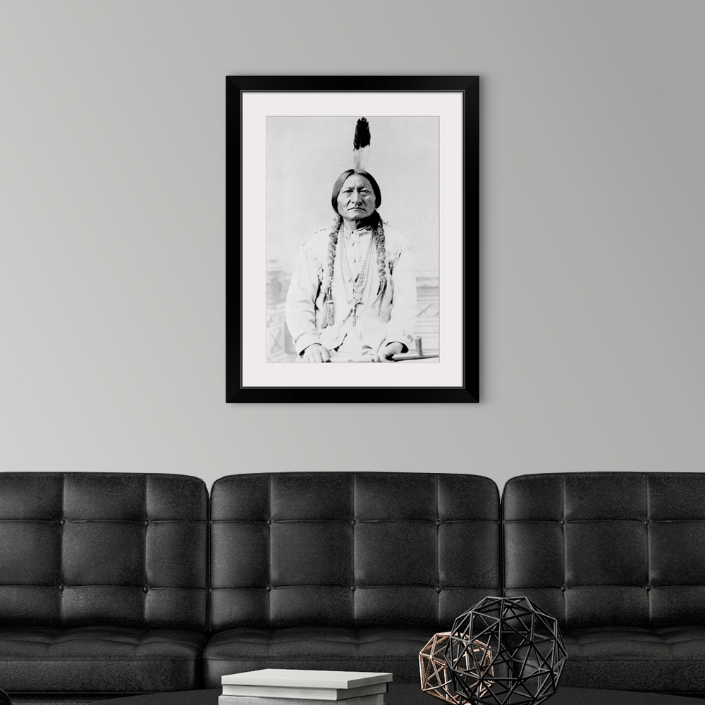 A modern room featuring Sitting Bull, a Hunkpapa Lakota tribal chief.