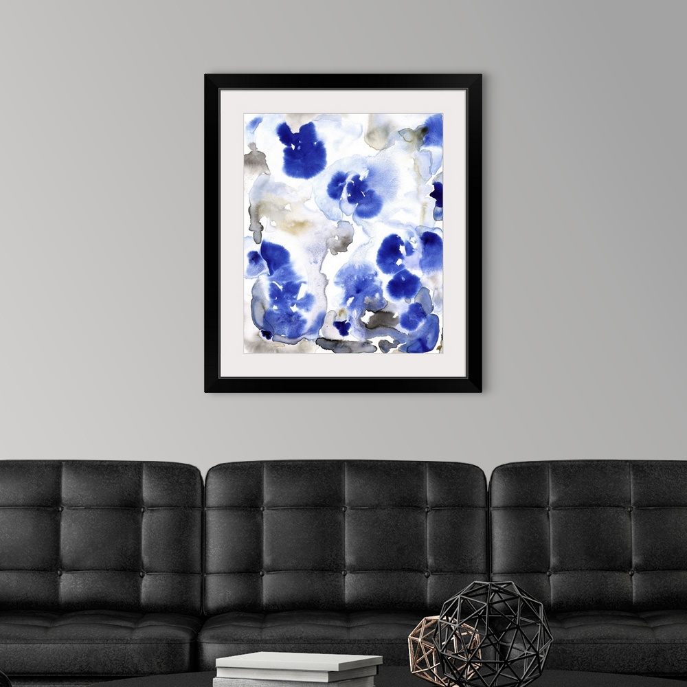 A modern room featuring Blue Pansies I