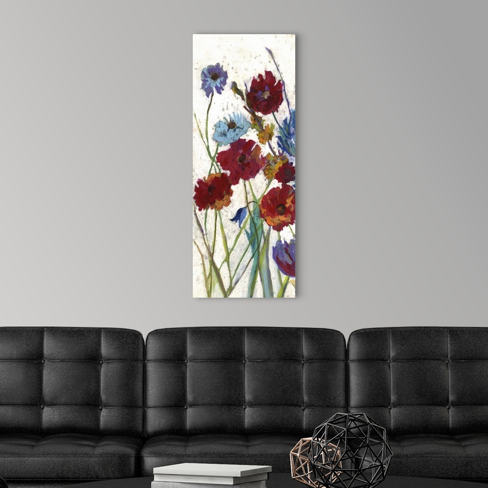 A modern room featuring Wild Floral I