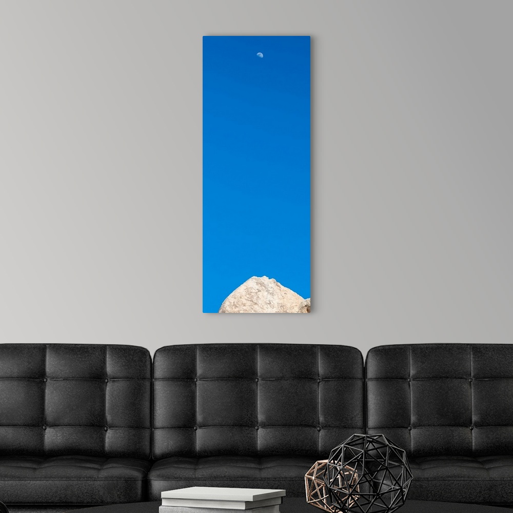 A modern room featuring Low angle view of moon in the sky, joshua tree national park, san bernardino county, riverside co...