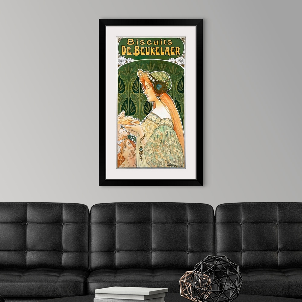 A modern room featuring Biscuits de Beukelaer, Vintage Poster, by Privat Livemont