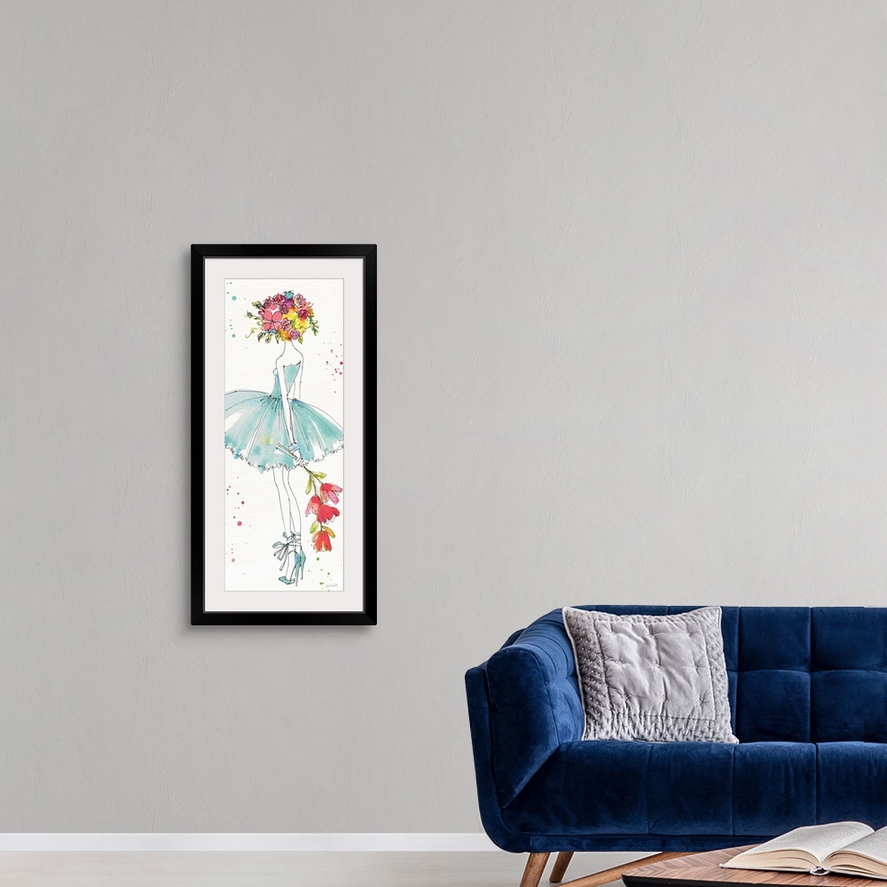 A modern room featuring Floral Figures VI