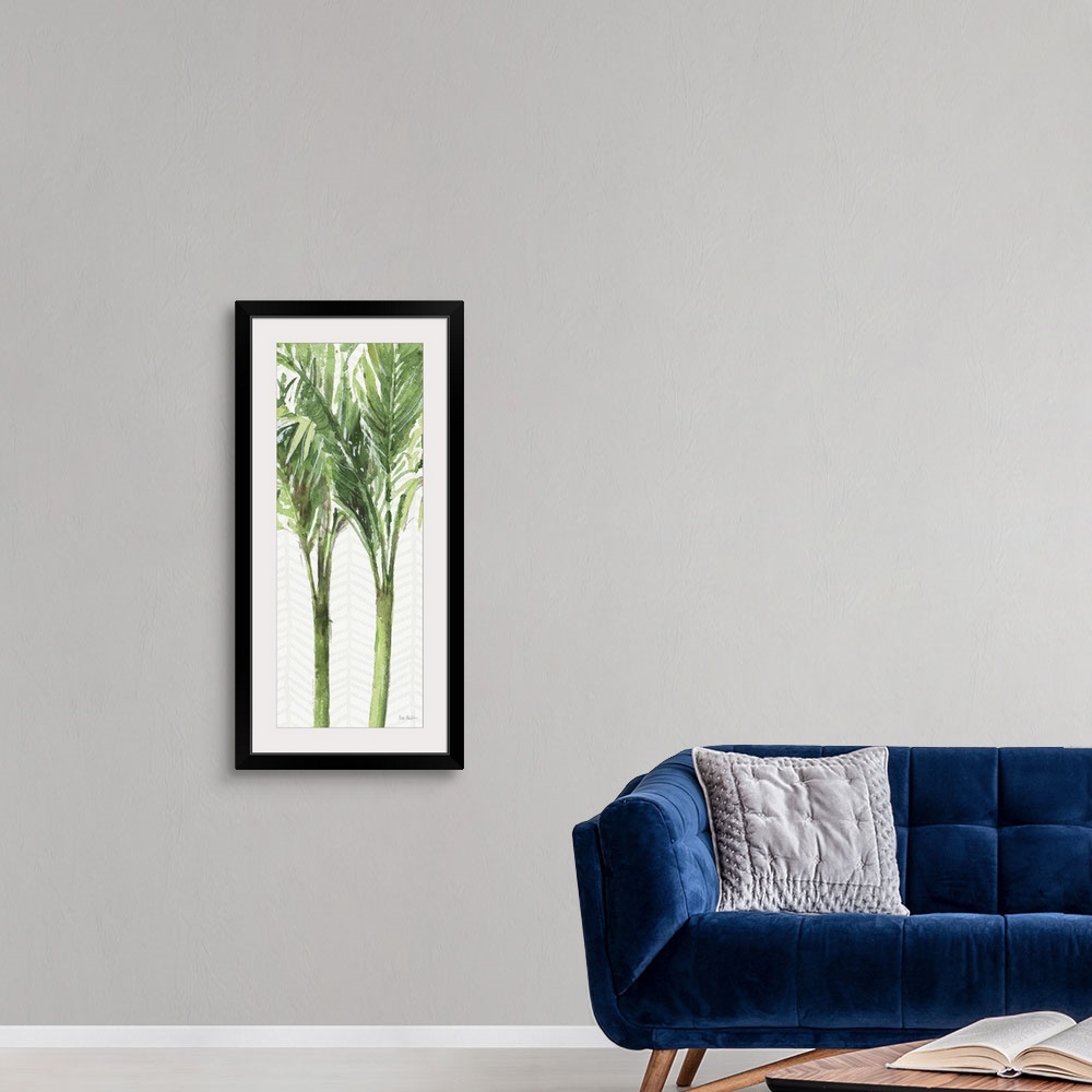 A modern room featuring Mixed Greens XI