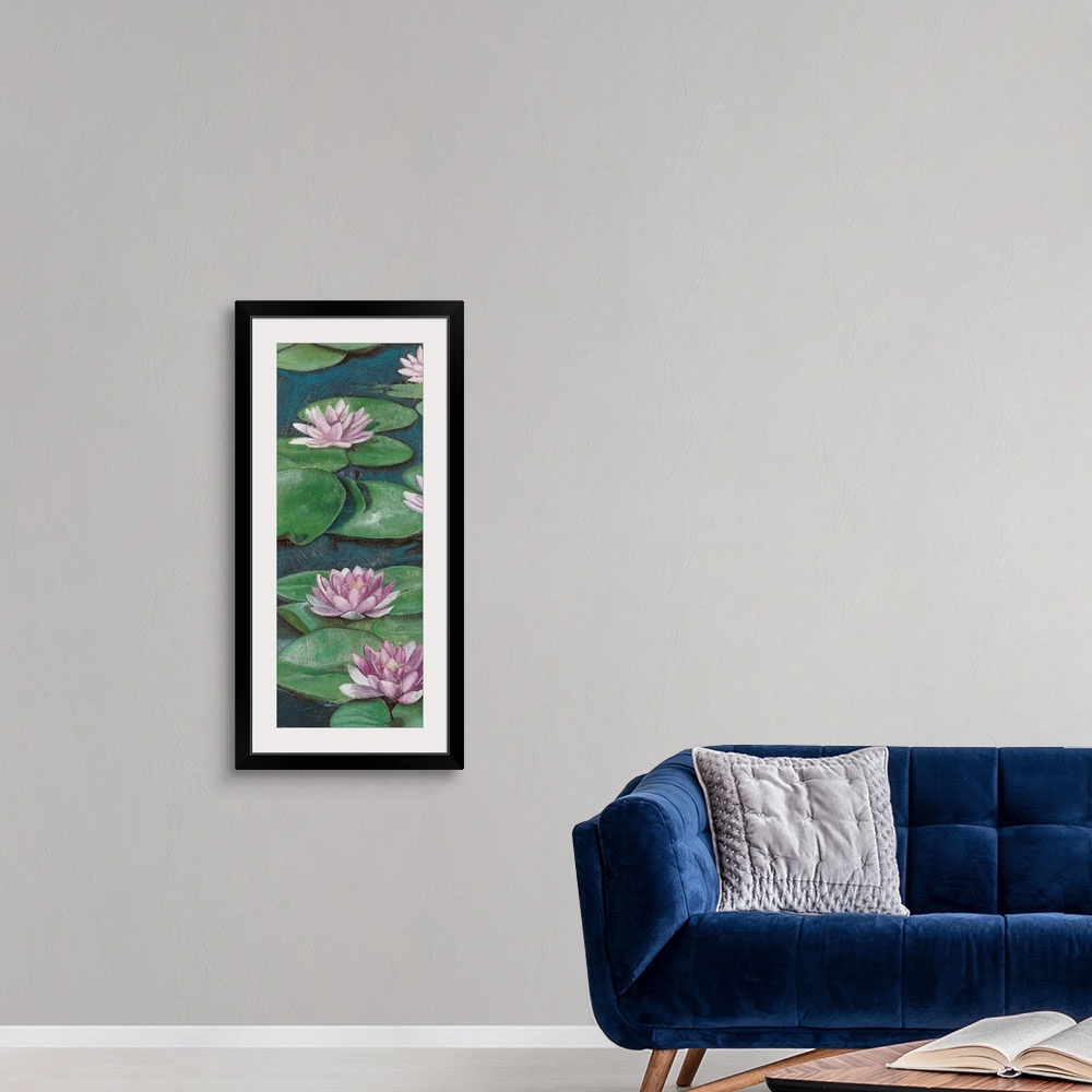 A modern room featuring Tranquil Lilies I