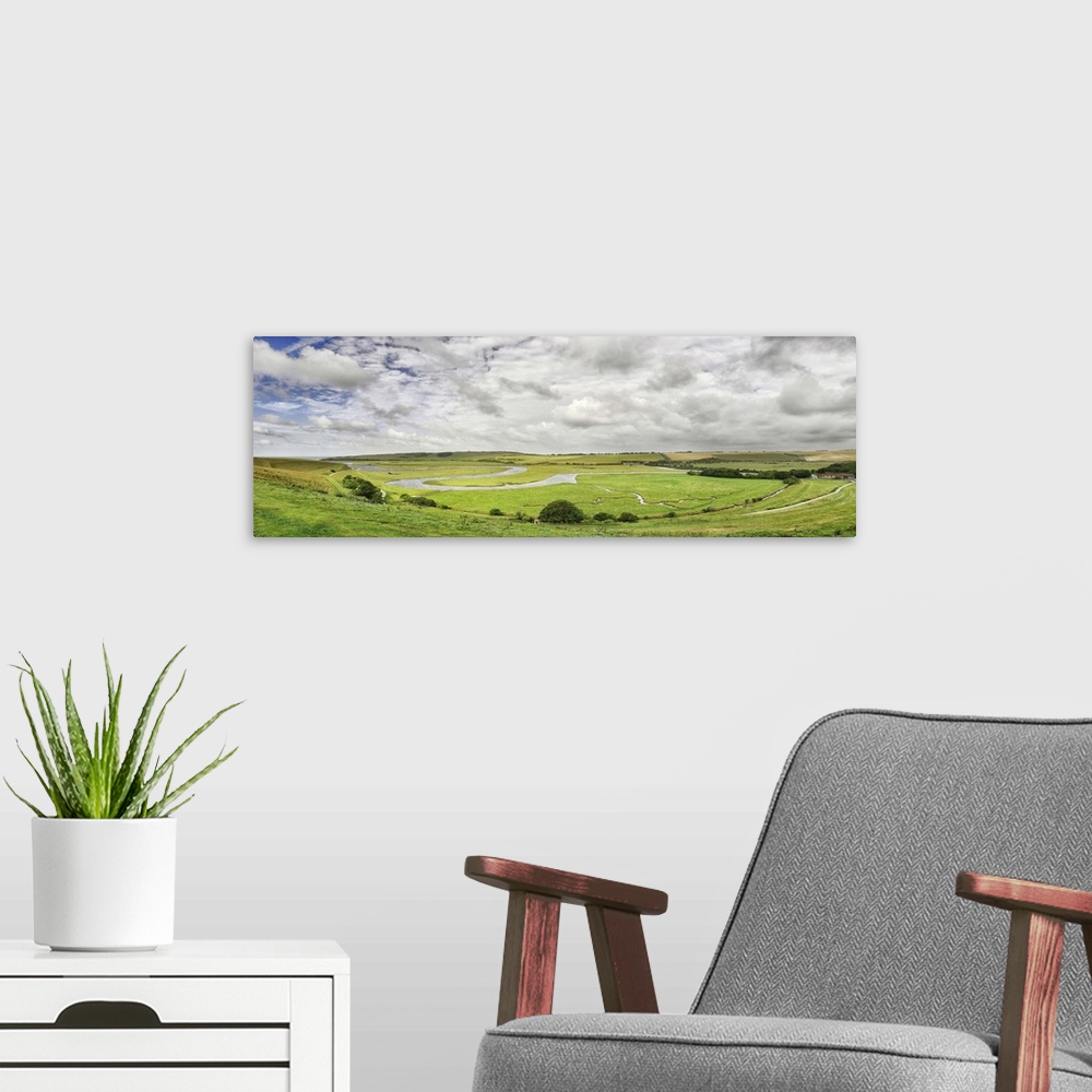 A modern room featuring United Kingdom, UK, England, Great Britain, the South Down Way, East Sussex, Cuckmere Valley