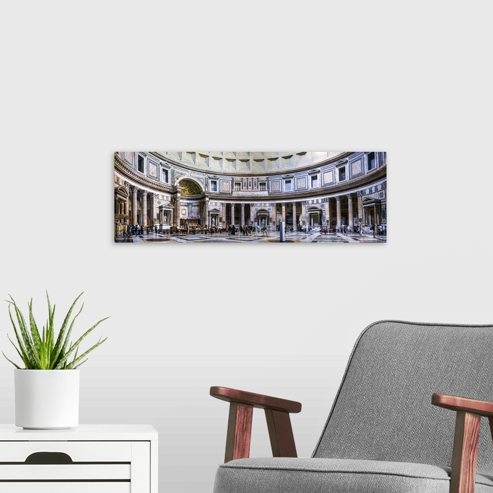 A modern room featuring Italy, Latium, Roma district, Rome, Pantheon.