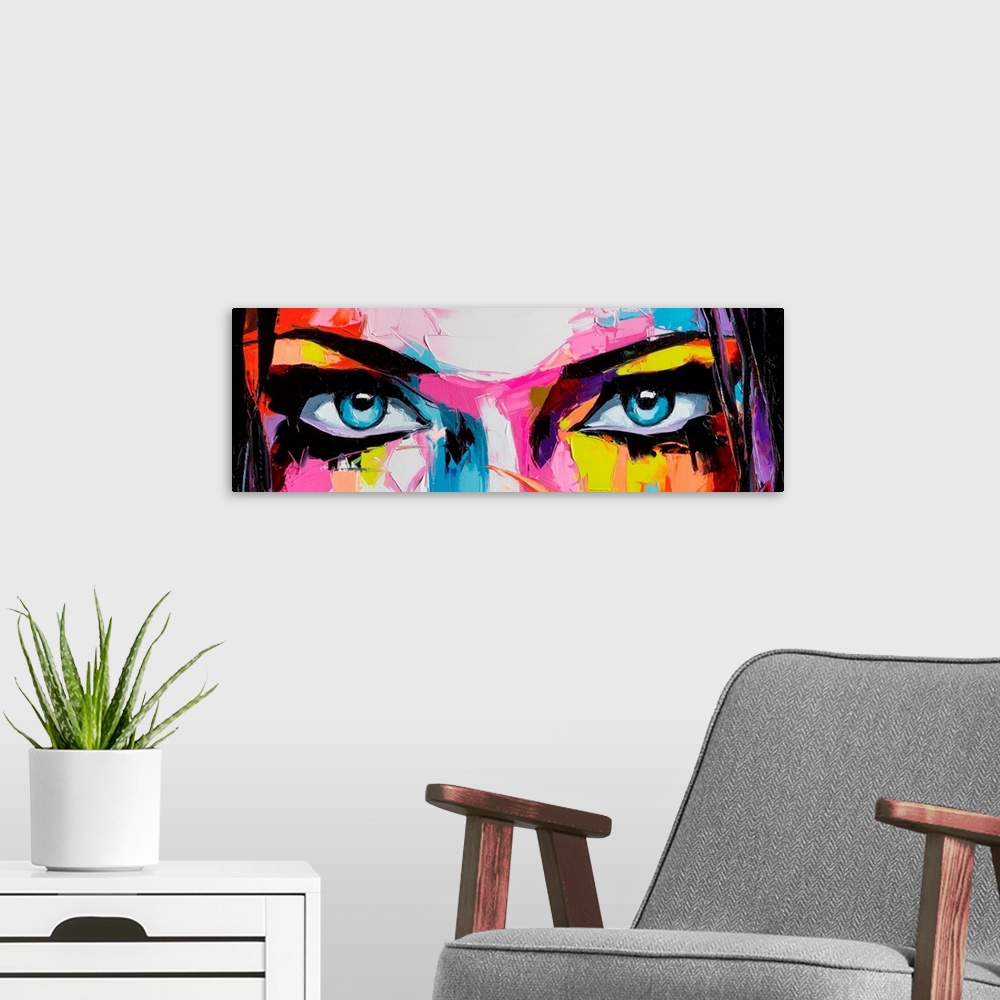A modern room featuring Pop Color Eyes II