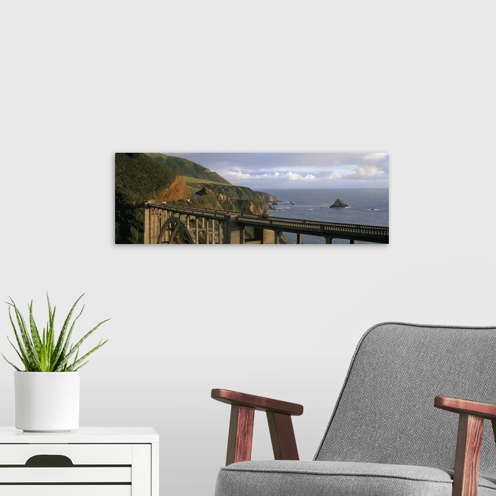 A modern room featuring Bixby Bridge Big Sur California