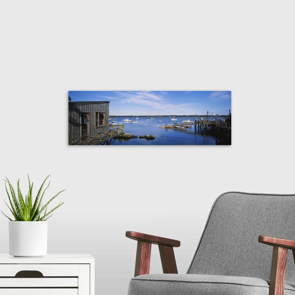 A modern room featuring Boats in the sea, Five Islands, Maine