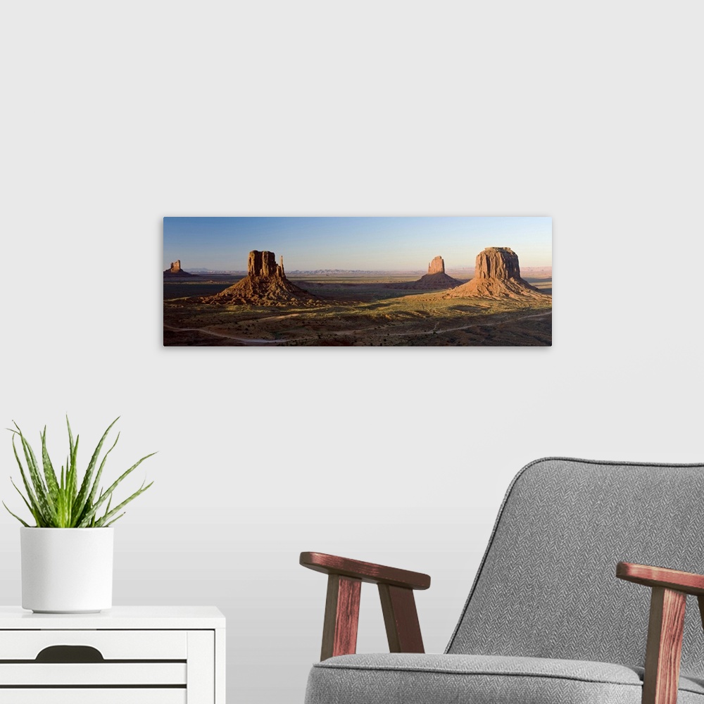 A modern room featuring Cliffs on a landscape, Monument Valley, Monument Valley Tribal Park, Utah