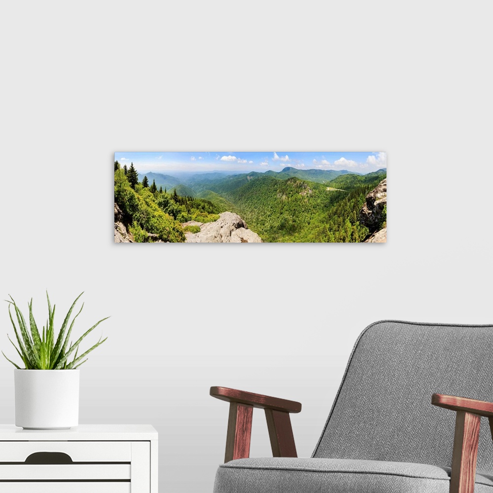 A modern room featuring Devil's Courthouse, Appalachian Mountains, Blue Ridge Parkway, North Carolina