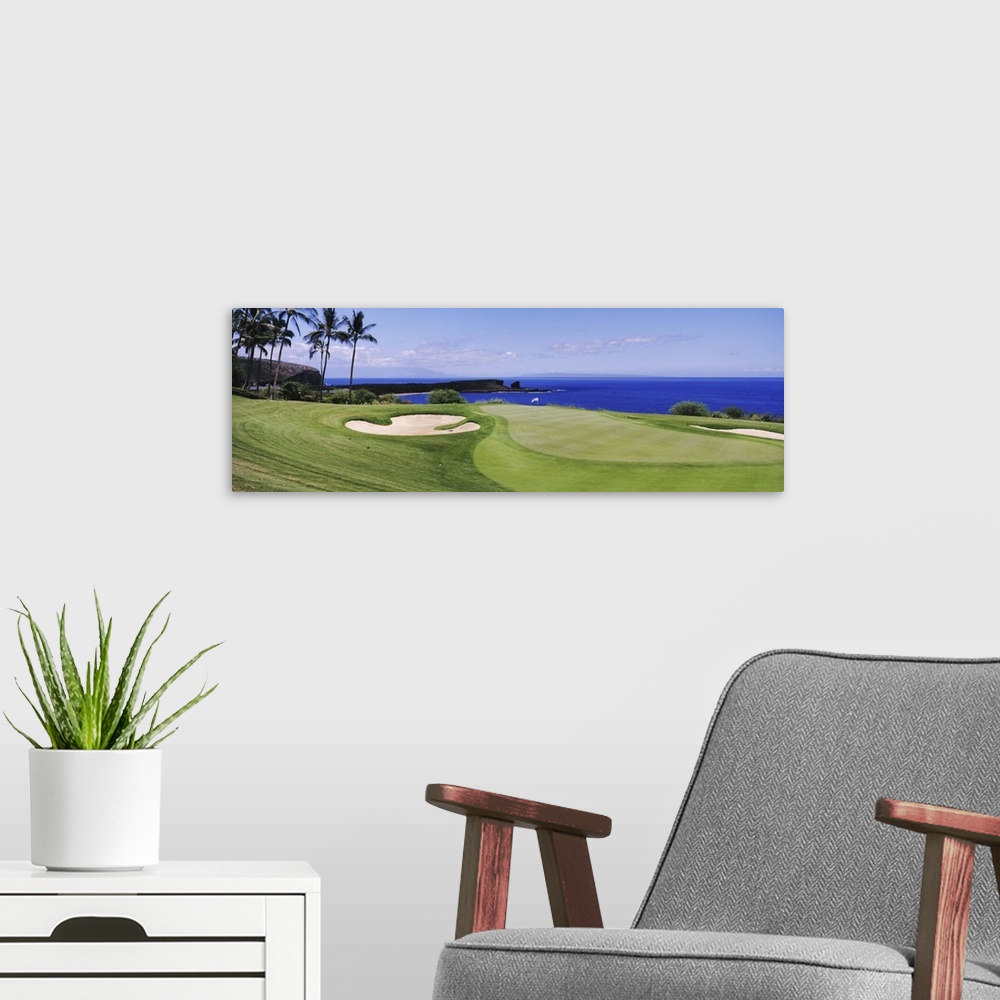 A modern room featuring Golf course at the oceanside, The Manele Golf course, Lanai City, Hawaii