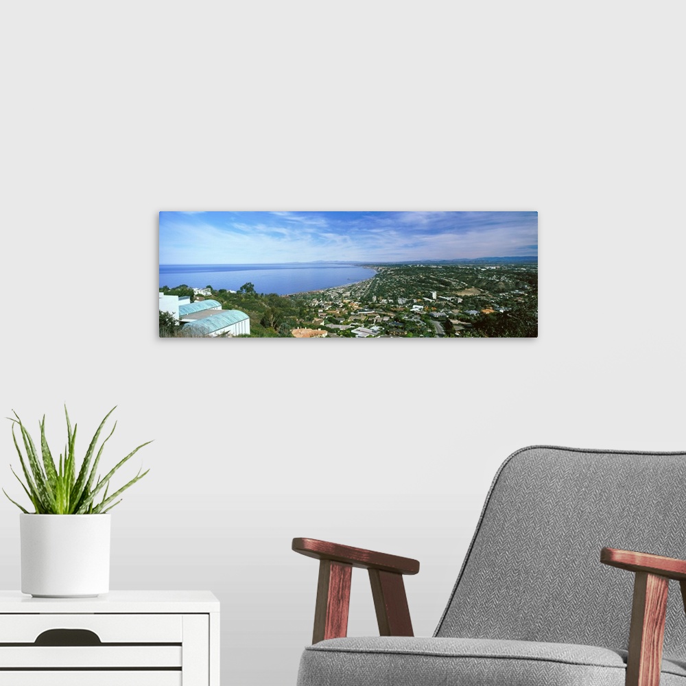 A modern room featuring High angle view of a town, La Jolla, San Diego, San Diego County, California, USA