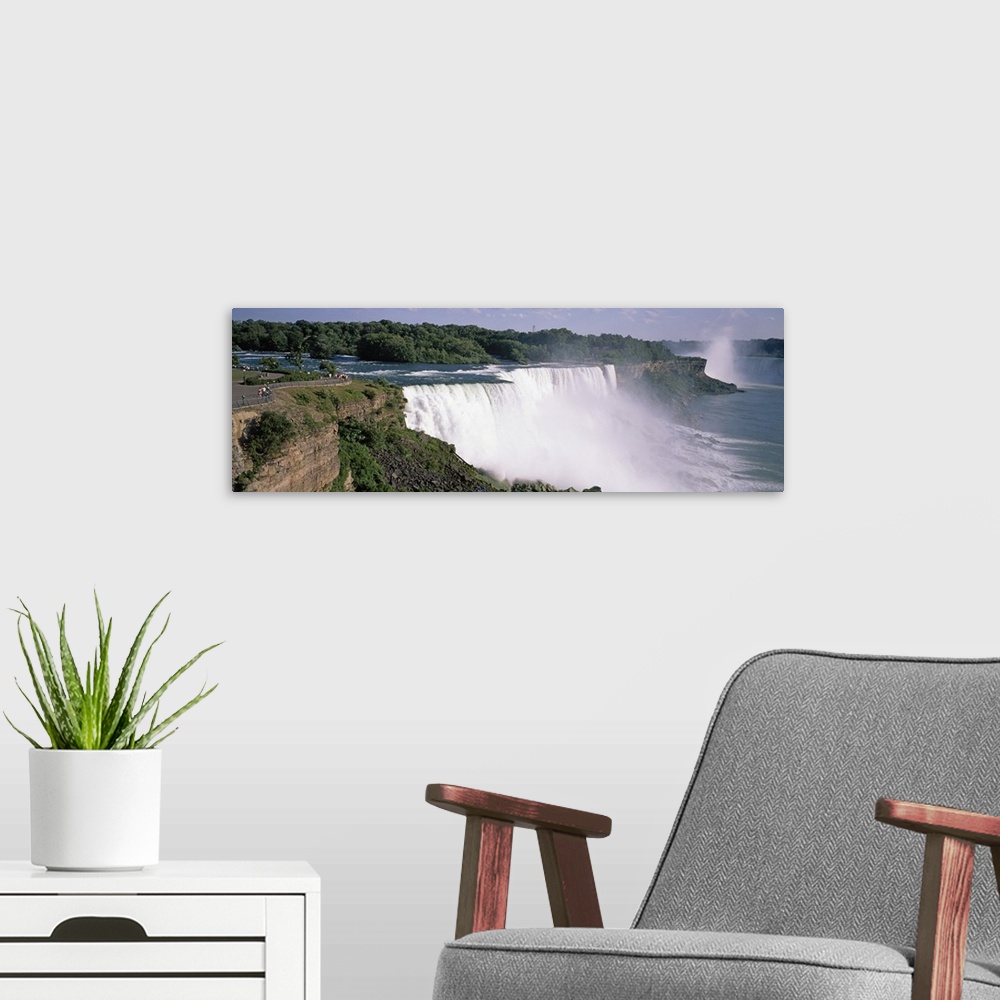 A modern room featuring High angle view of a waterfall Niagara River Niagara Falls Niagara County New York State