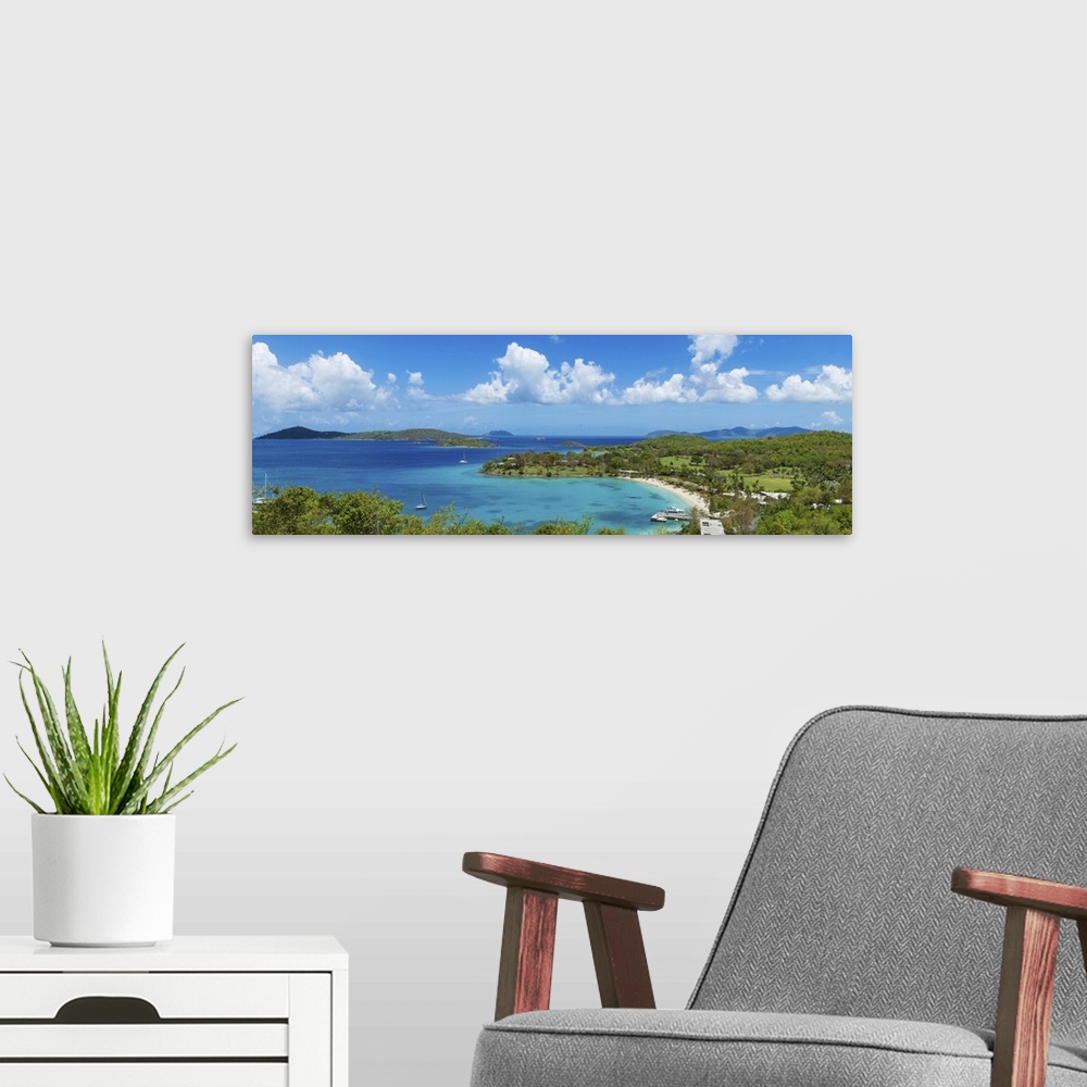 A modern room featuring Island in the sea, Caneel Bay, St. John, US Virgin Islands