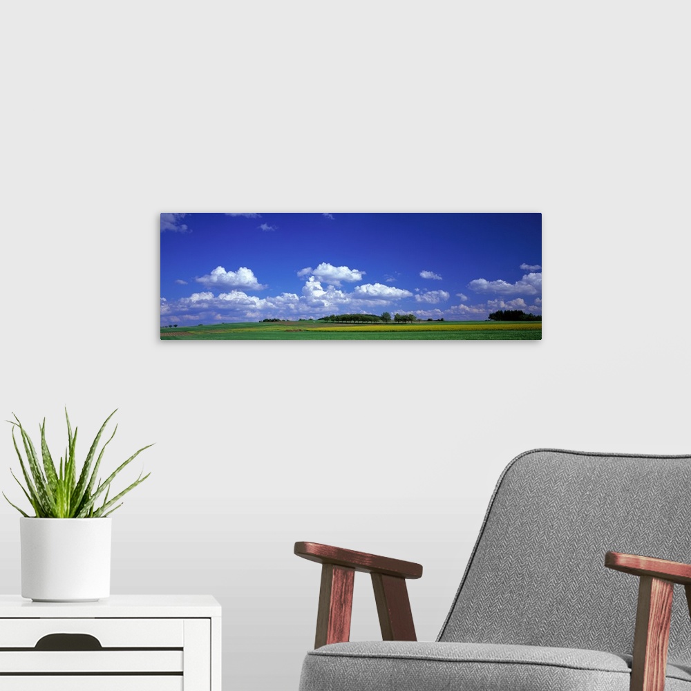 A modern room featuring Landscape with Clouds, near Frankfurt, Germany