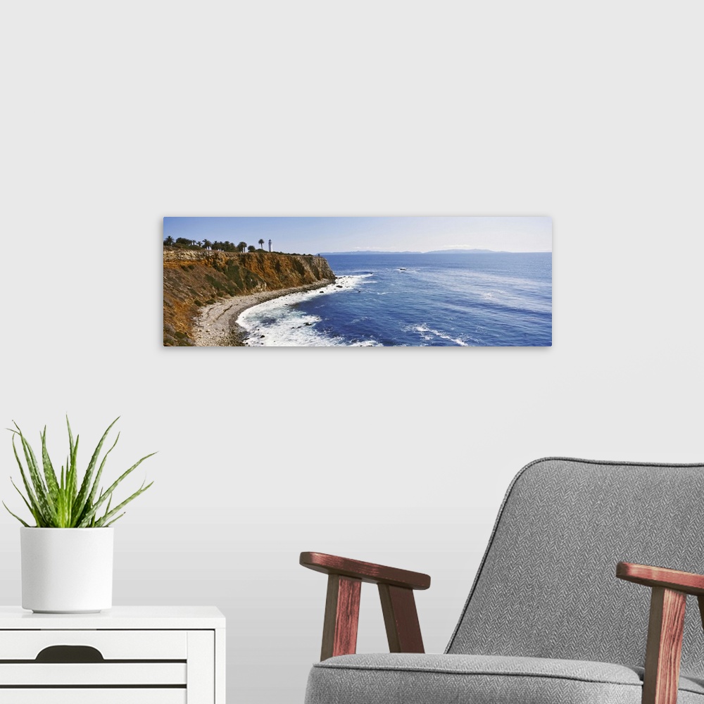 A modern room featuring Lighthouse at a coast, Point Vicente Lighthouse, Palos Verdes, California