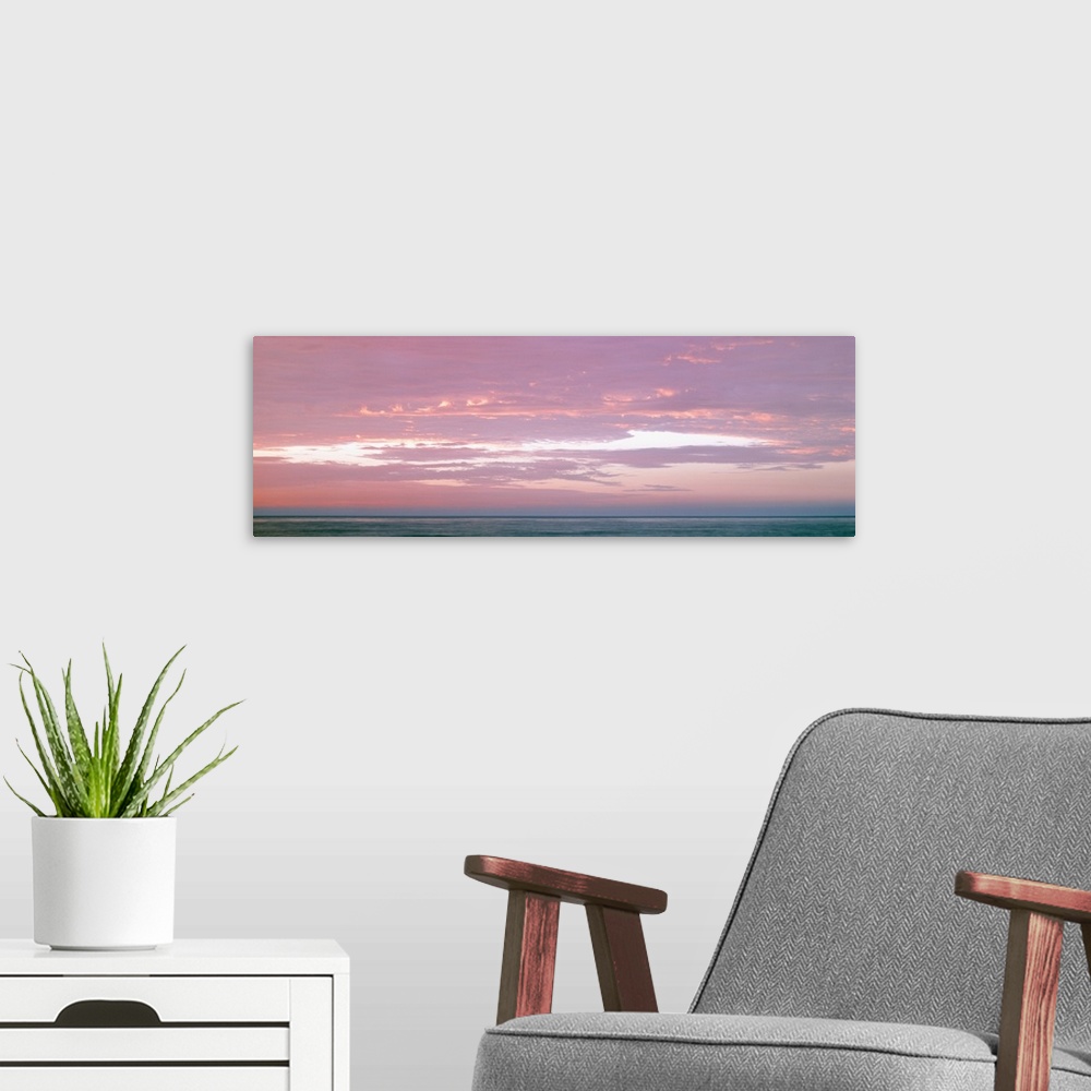 A modern room featuring Pastel sunset over the Pacific, La Jolla, California, USA.