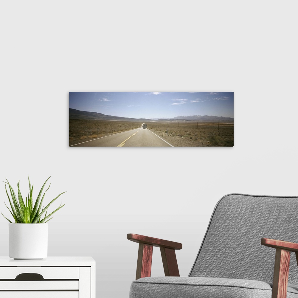 A modern room featuring Road passing through a landscape, Death Valley National Park, California