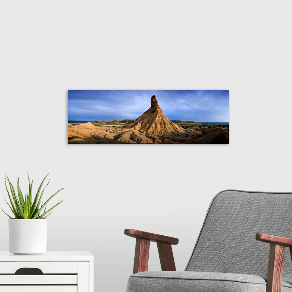 A modern room featuring Rock formations at Bardenas Reales, Navarra, Spain