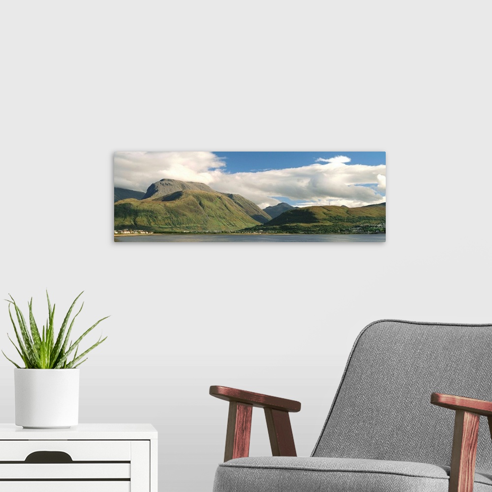 A modern room featuring View from Corpach towards Ben Nevis, Highland region, Scotland, UK